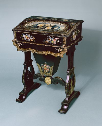 Mesa de costura y escritorio, c.1865 de English School